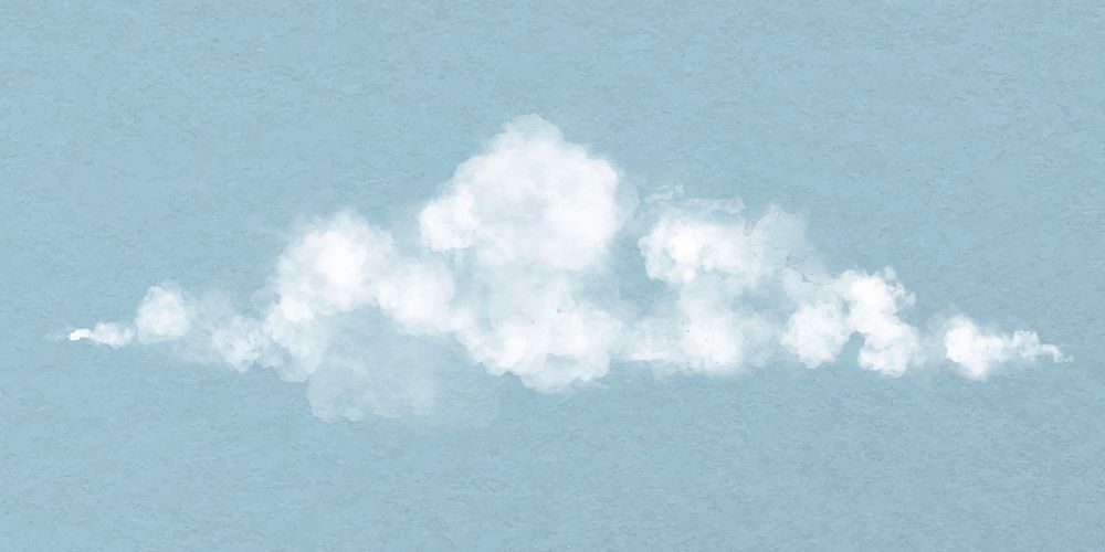 Realistic cloud element vector in blue background