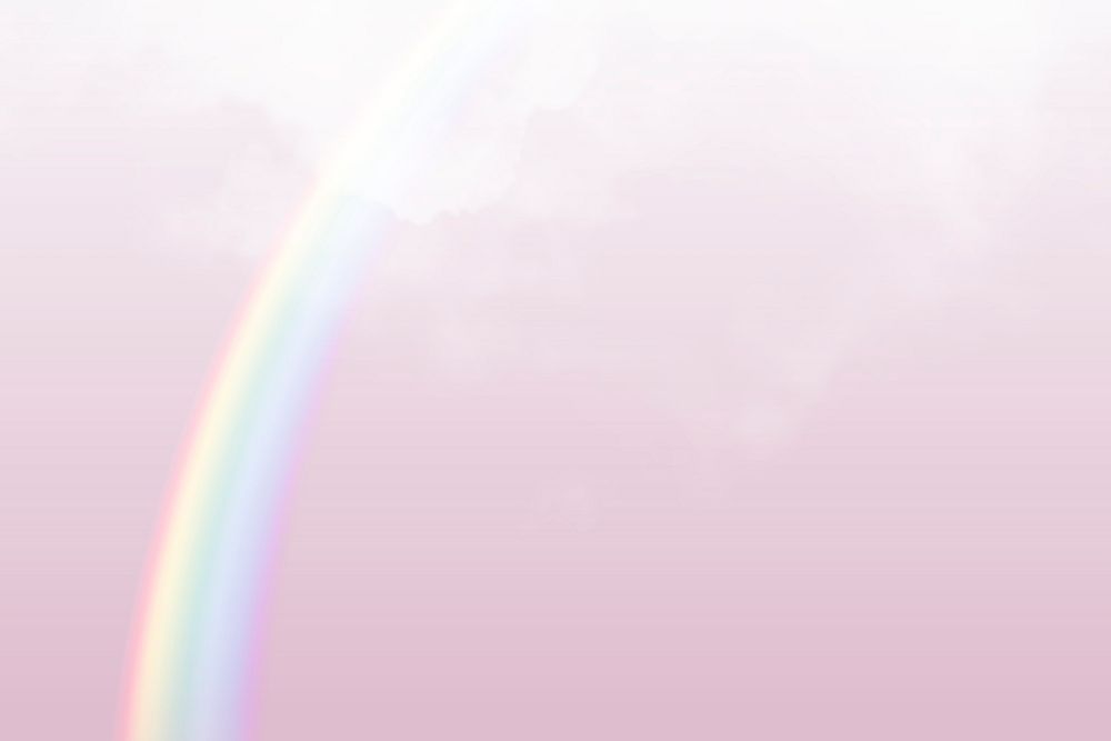 Pastel background vector with rainbow