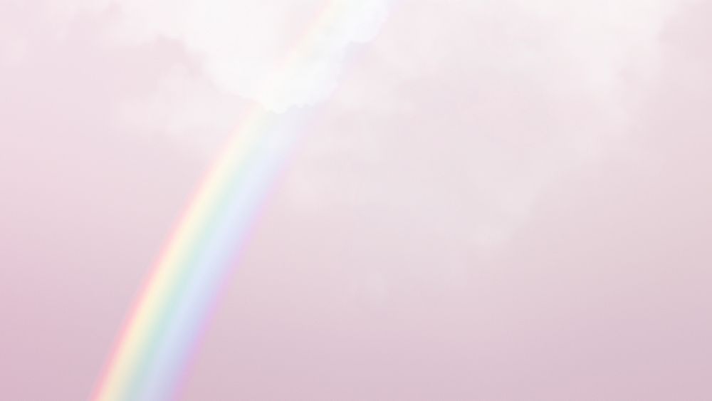 Pastel background with white rainbow
