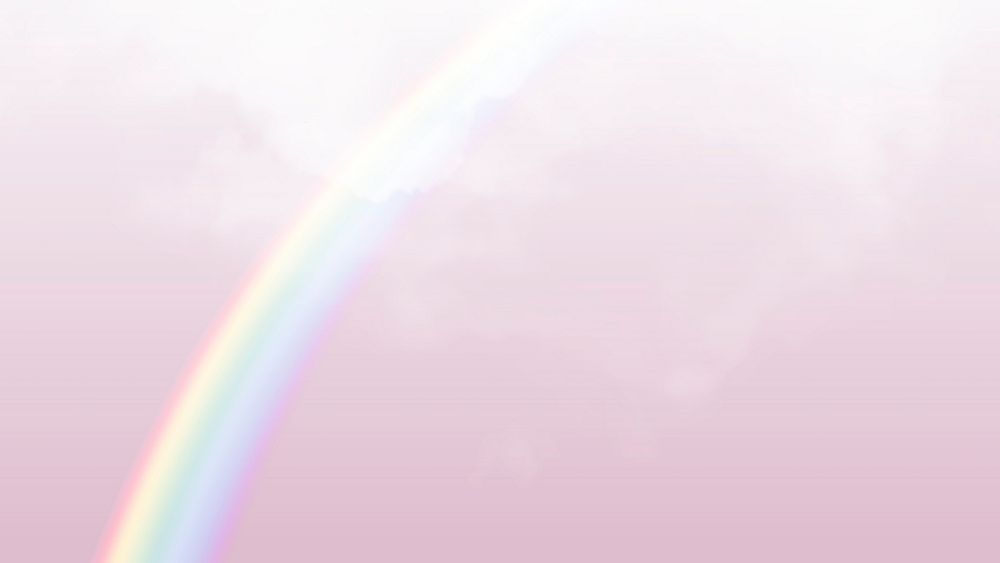 Pastel background vector with rainbow