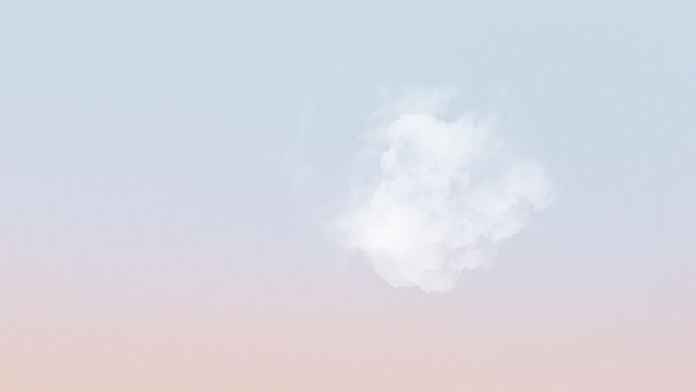 Aesthetic white cloud background for blog banner