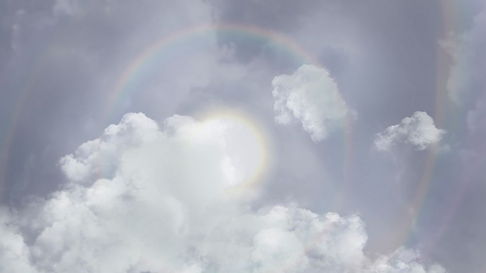 Sky background with sun halo