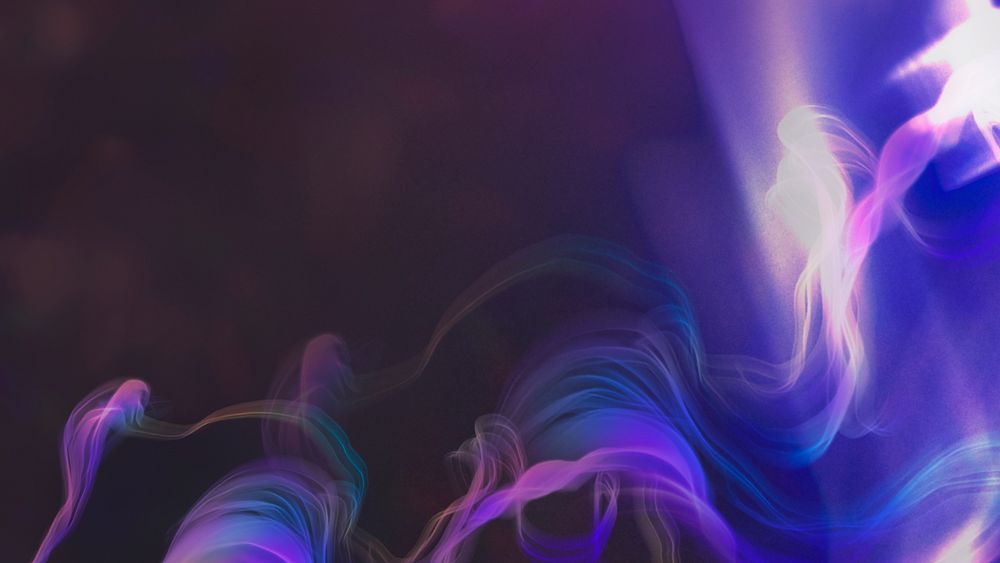 Aesthetic purple smoke border banner background