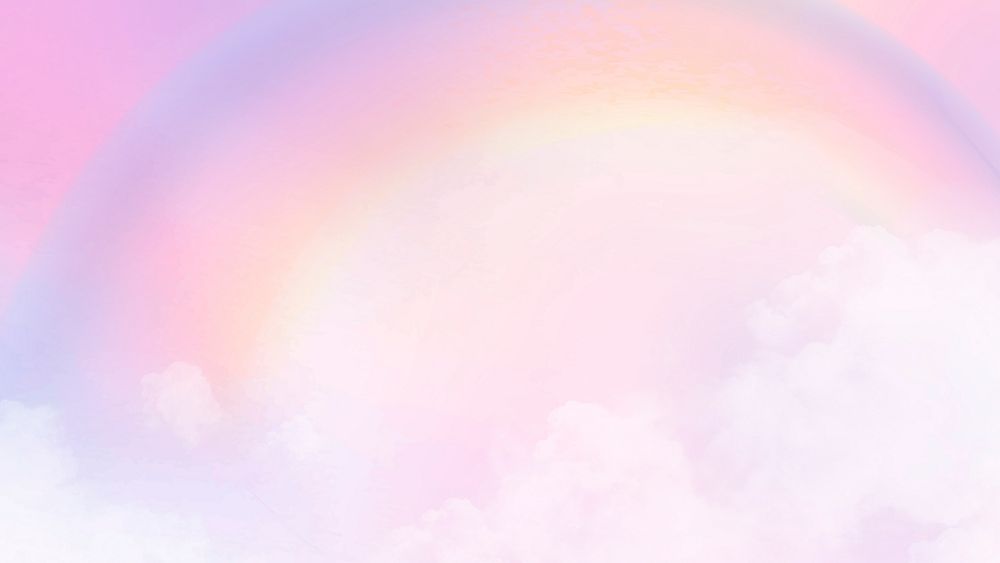 Pastel background with aesthetic pink gradient sky