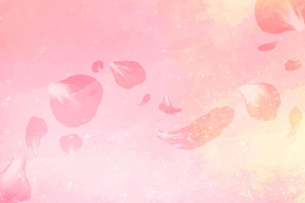 Aesthetic rose petal vector background