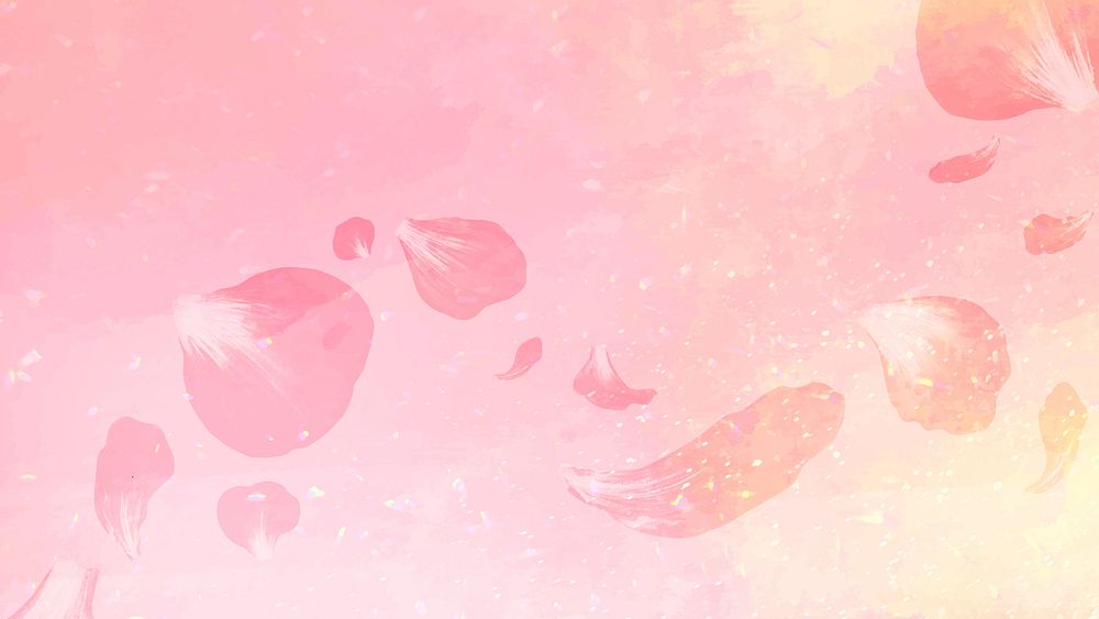 Aesthetic rose petal vector background