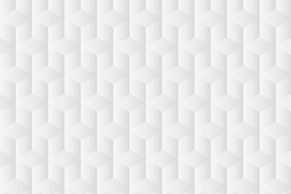 Geometric background in white cube patterns