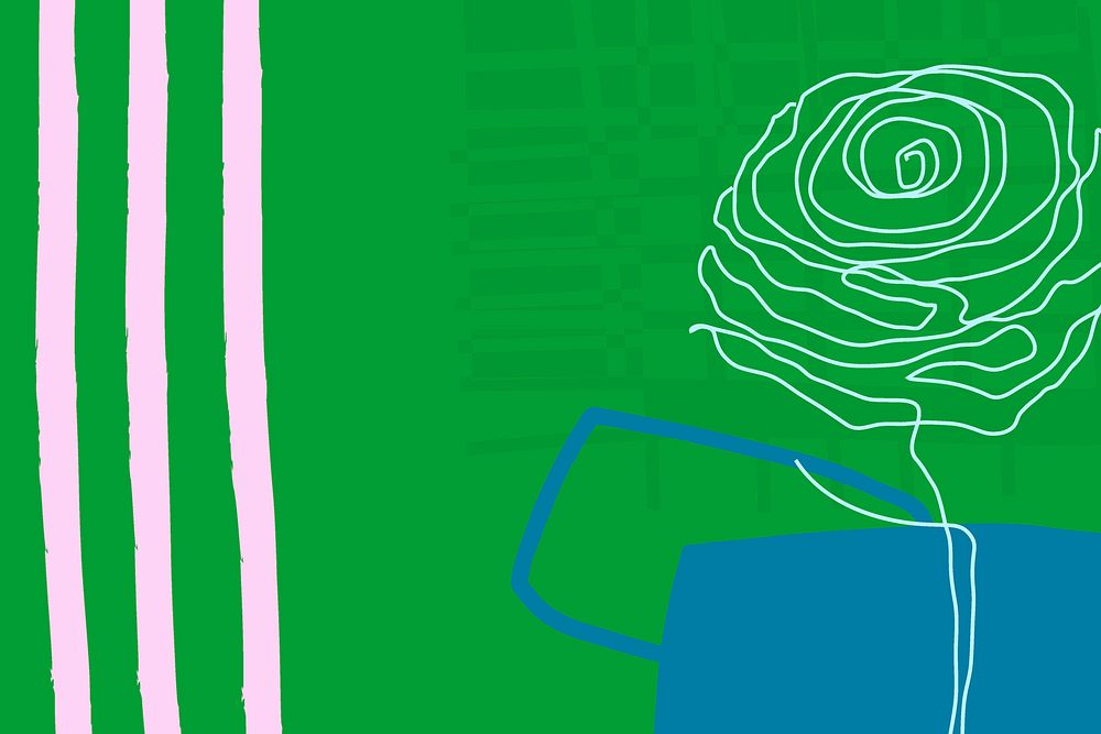 Rose background in green vector