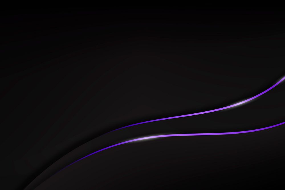 Black desktop background, abstract purple lines vector