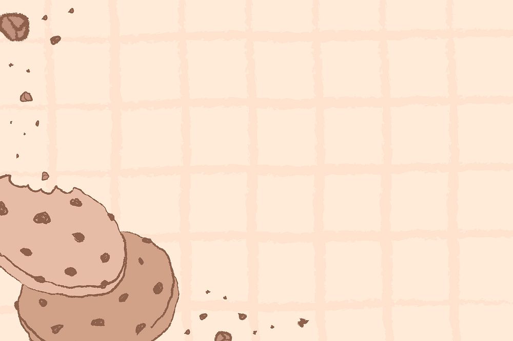 Cookie background, cafe desktop wallpaper psd