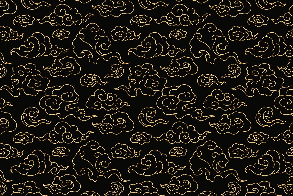 Cloud background, seamless Chinese oriental pattern psd