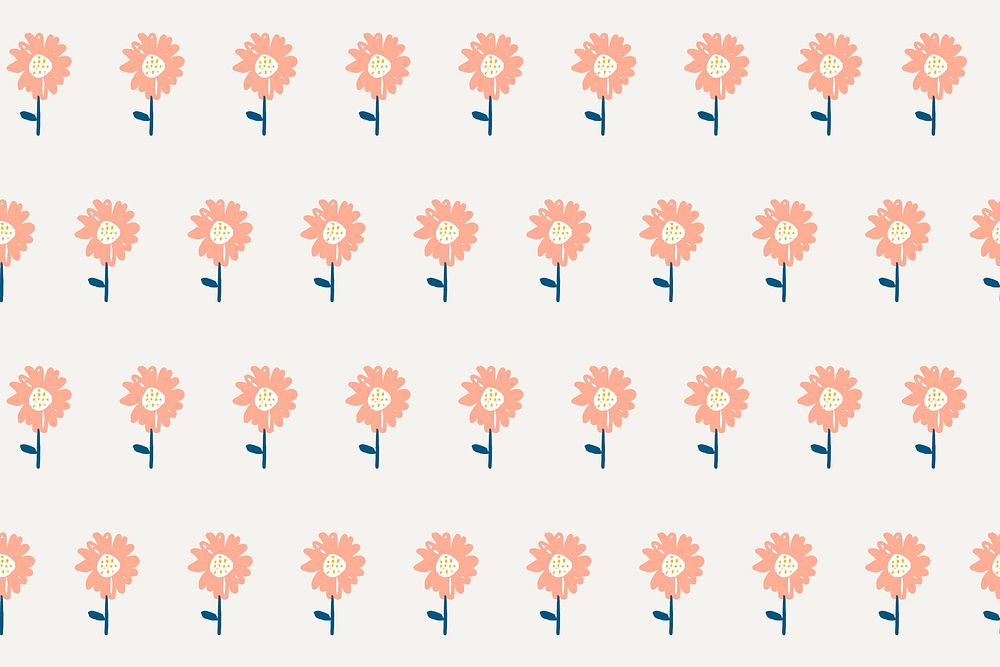 Flower background psd, cute desktop wallpaper