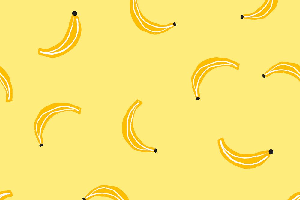 Banana background, cute desktop wallpaper