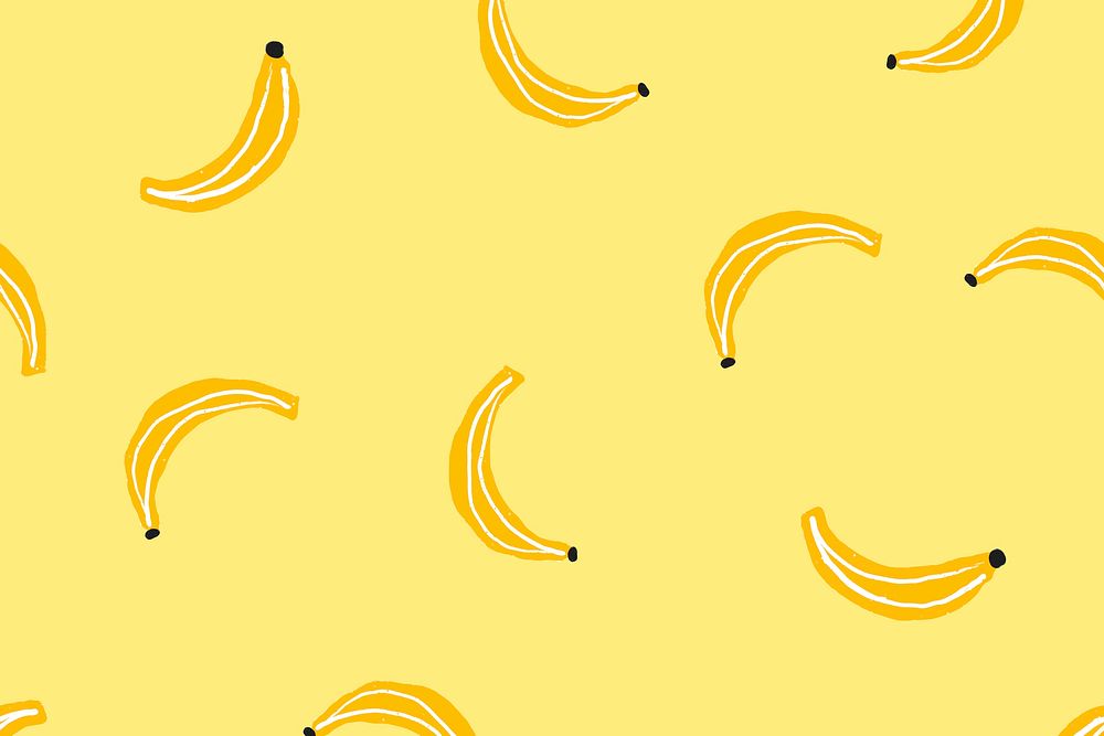 Banana background psd, cute desktop wallpaper