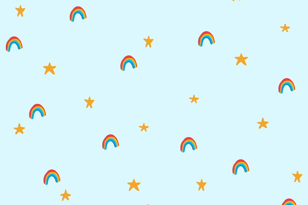 Rainbow background psd, cute desktop wallpaper