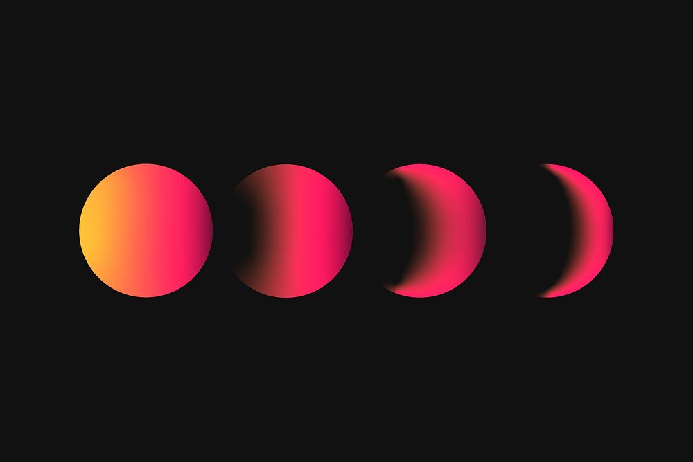 Moon background, galaxy aesthetic pink gradient design