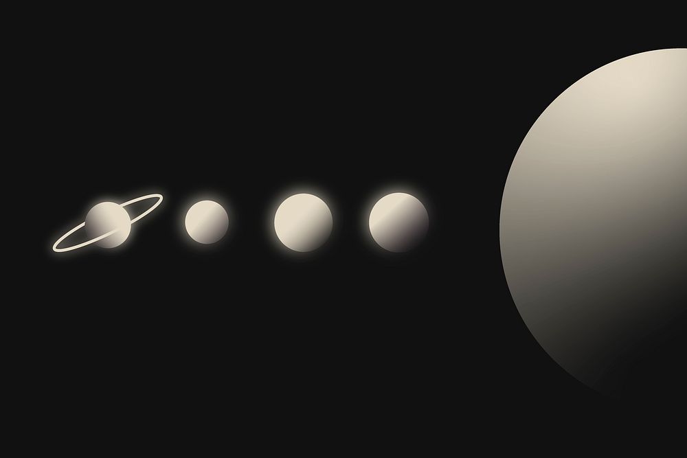 Solar system background, beige gradient space background