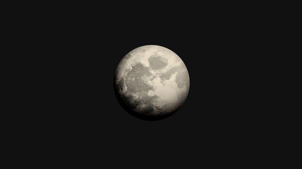 Beautiful space computer wallpaper, moon surface, dark background