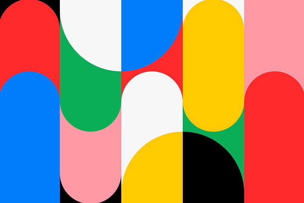 Bauhaus background wallpaper, colorful primary color