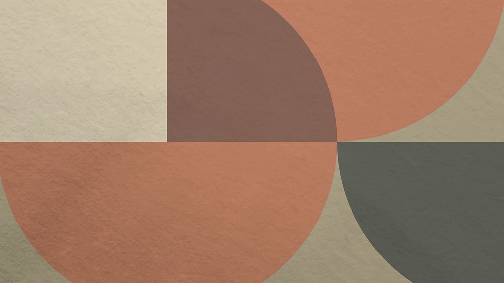 Bauhaus desktop wallpaper, brown earth tone psd background
