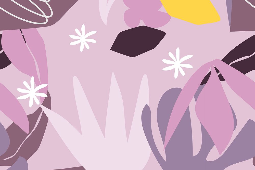 Purple nature background, seamless pattern vector