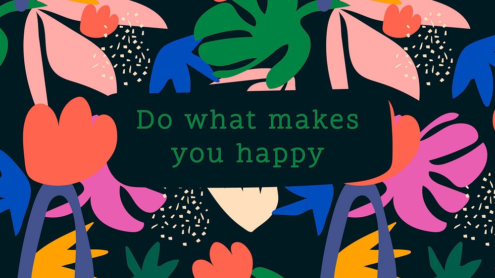 Happiness quote blog banner template, do what makes you happy vector