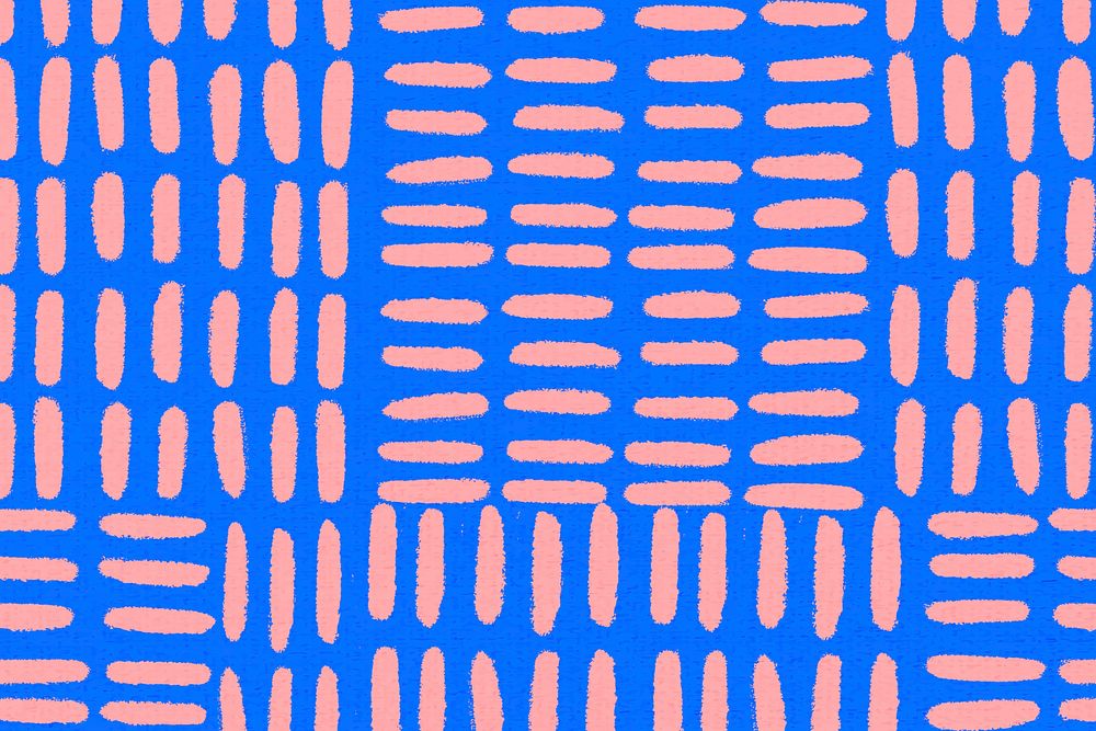 Striped pattern, textile vintage background vector in blue