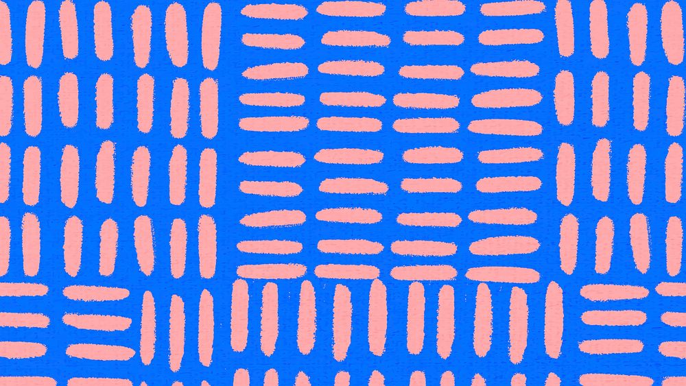 Striped pattern computer wallpaper, block print background vector in blue