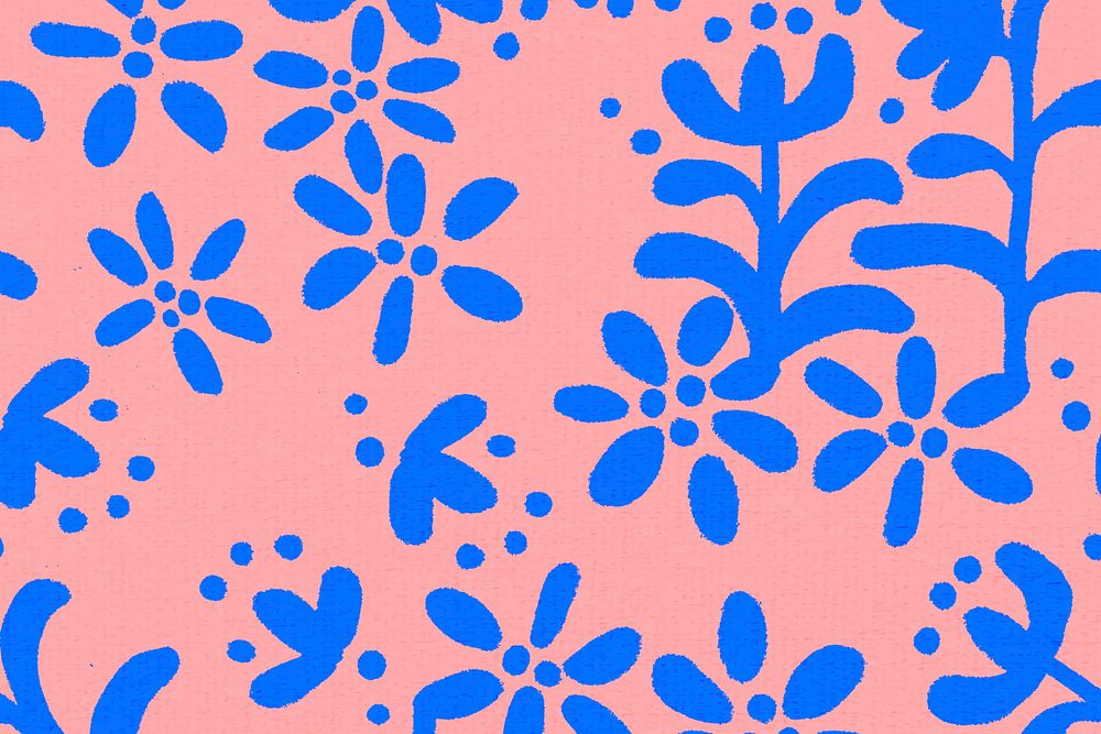 Floral pattern, vintage background in pink