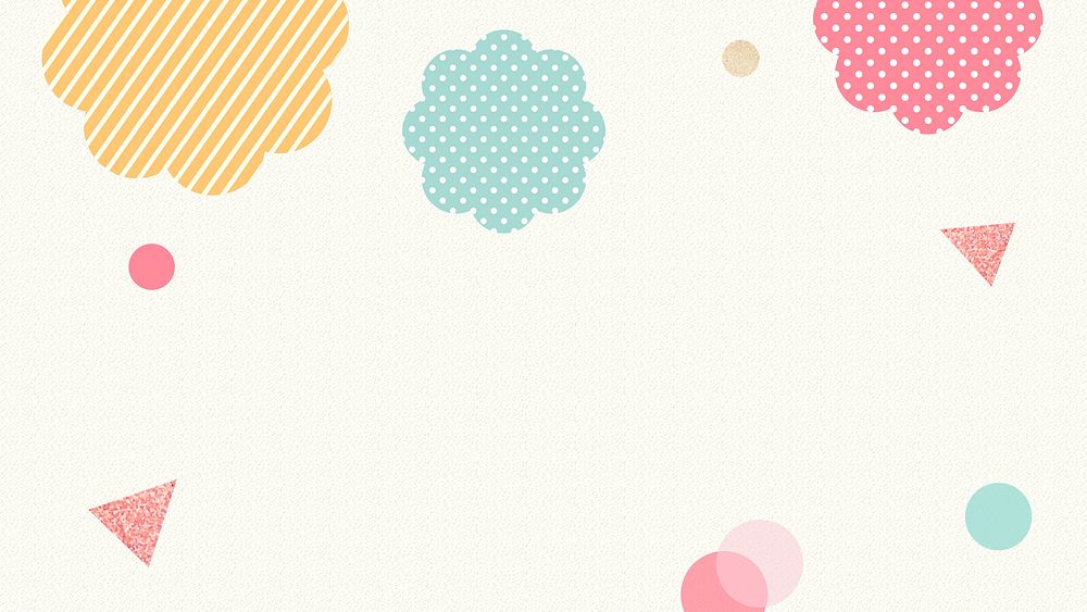 Cream pastel desktop wallpaper, cute birthday celebration background vector