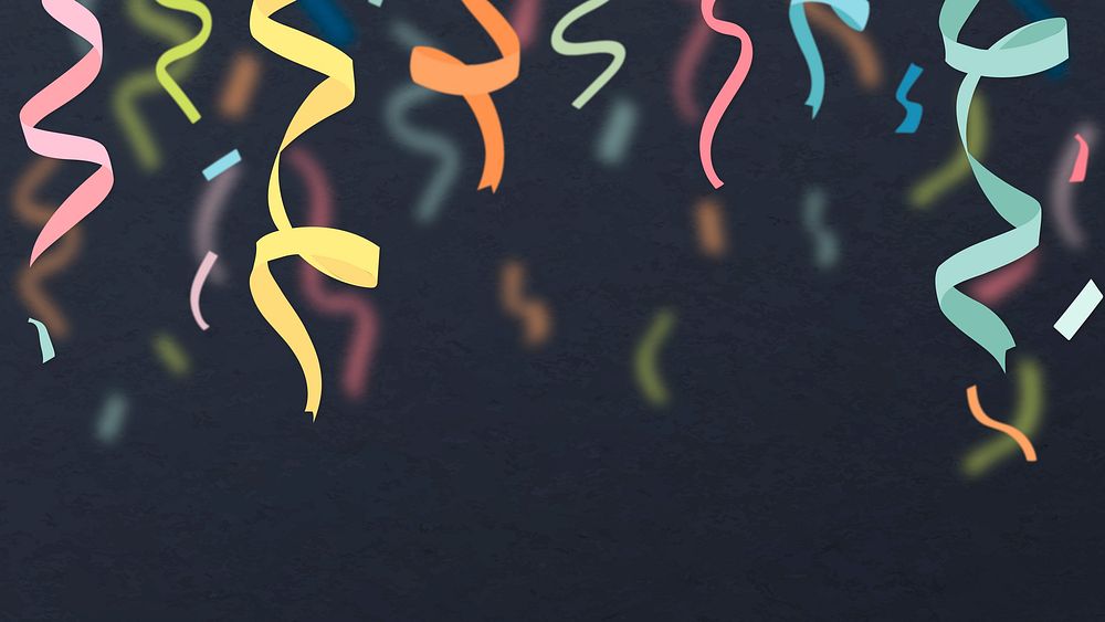 Birthday HD wallpaper, black colorful celebration background vector