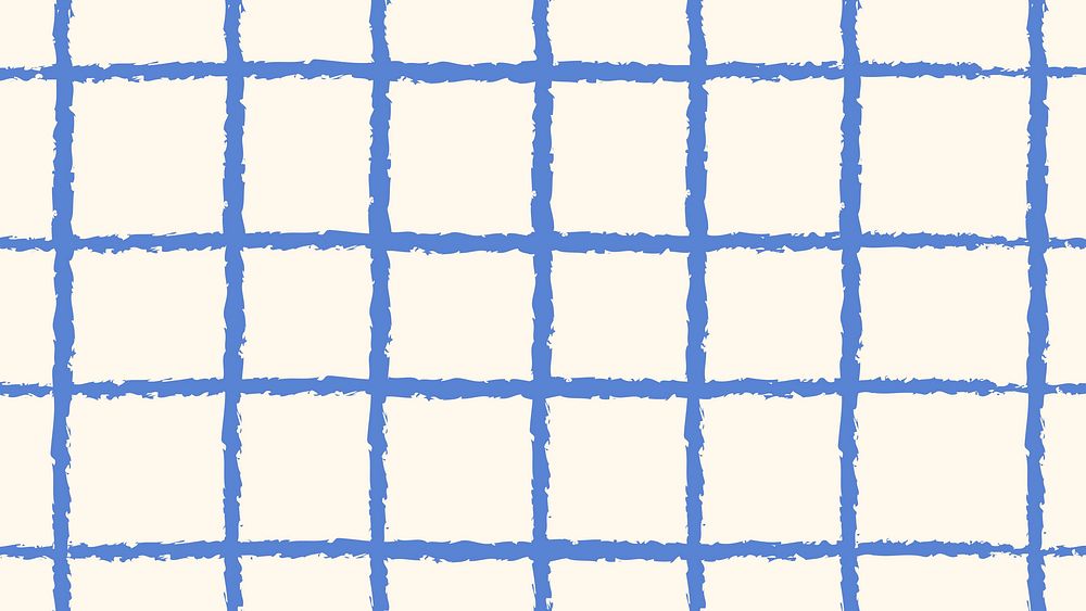 Doodle HD wallpaper, blue grid pattern design vector