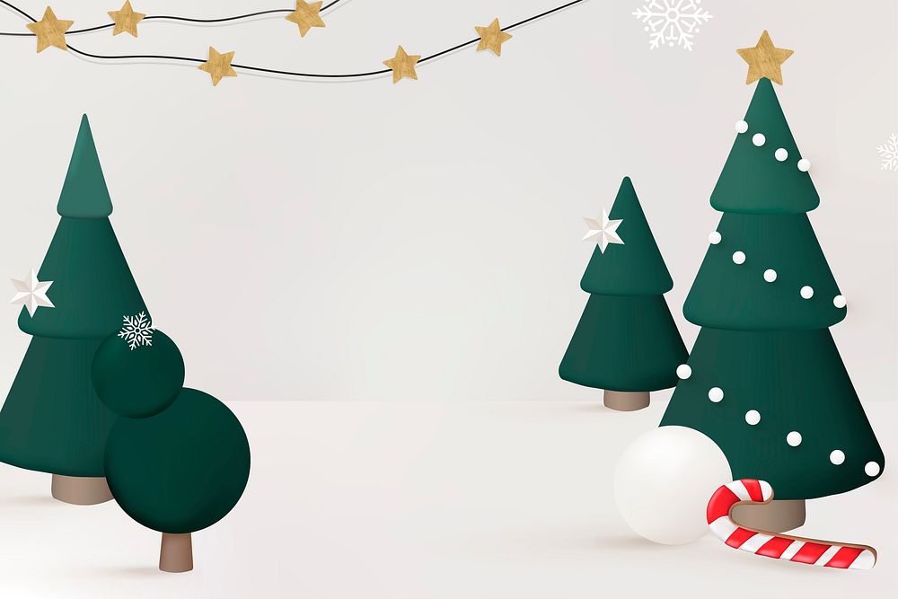 Cute 3D Christmas background, festive design