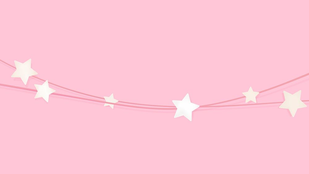 White 3D stars, festive ornament vector