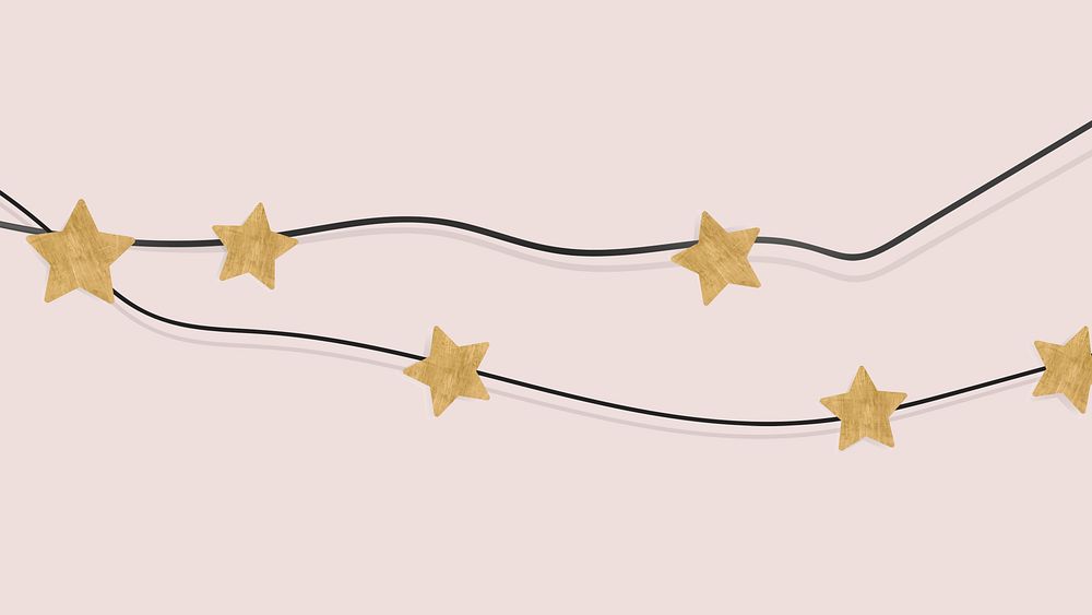 Gold 3D star border, festive ornament psd