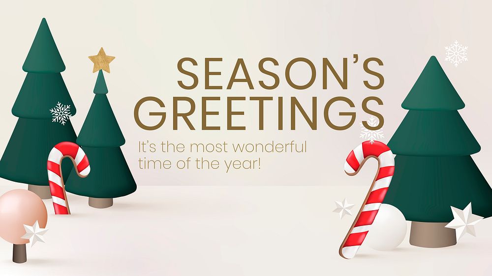Merry Christmas presentation template, season&rsquo;s greetings psd