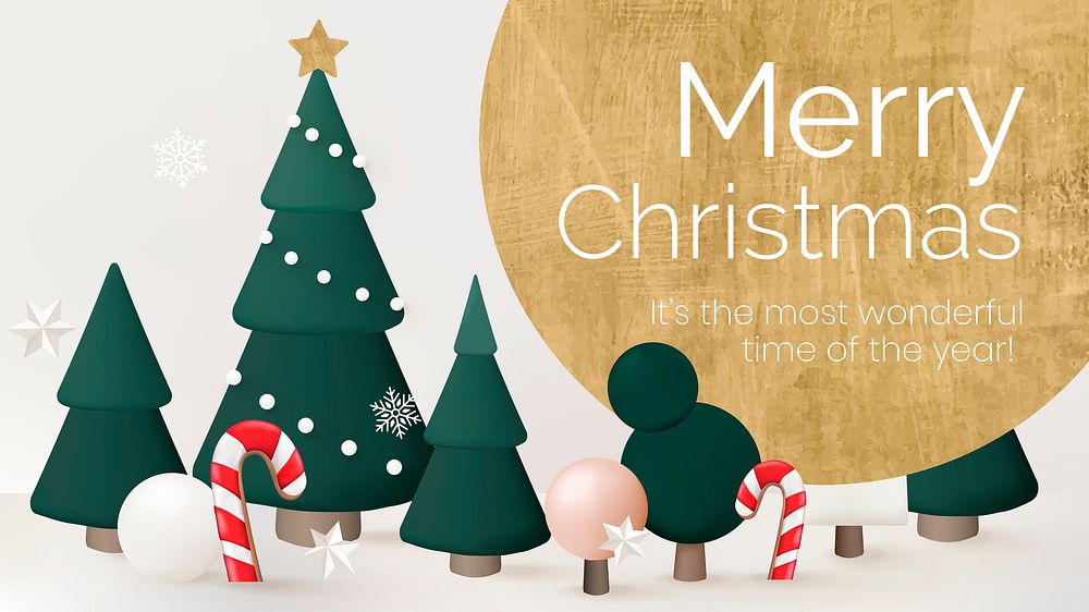 Merry Christmas presentation template, season’s greetings psd