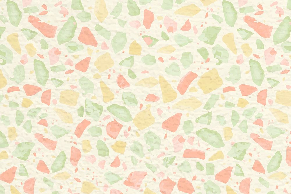 Aesthetic background, Terrazzo pattern, abstract pastel design vector