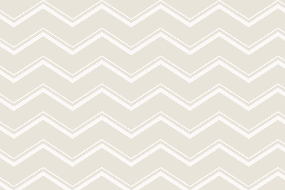 Cream pattern background, aesthetic zigzag simple design vector