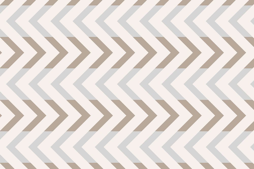 Cream pattern background, pastel zigzag simple design vector