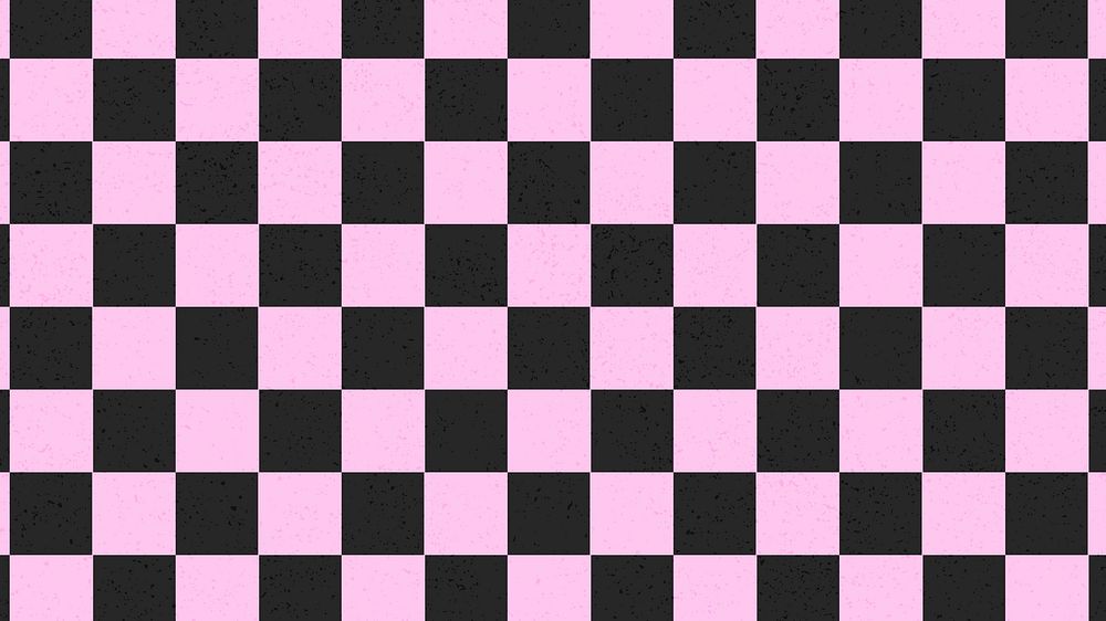 Pink checkered desktop wallpaper, pattern background psd
