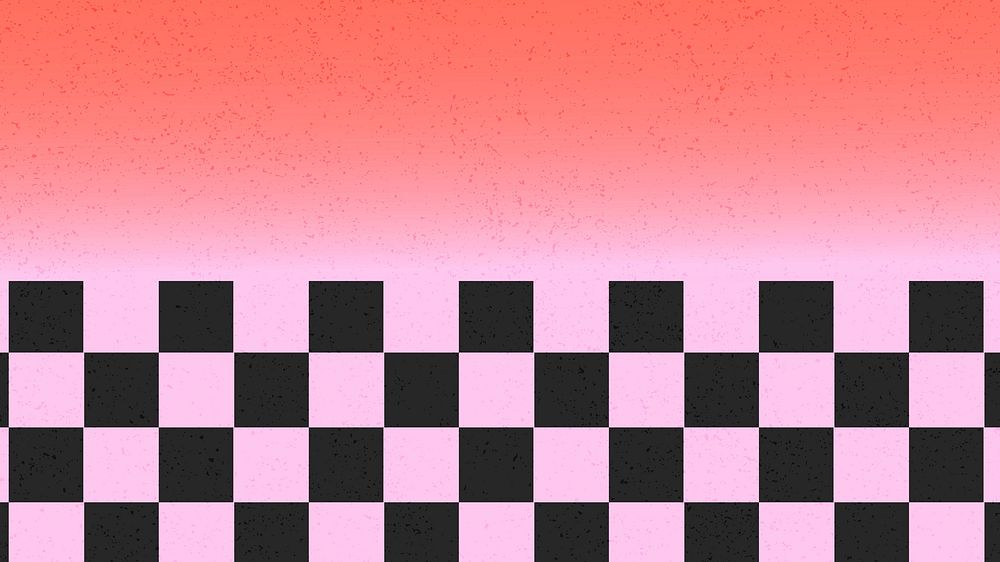 Pink desktop wallpaper, checkered pattern background psd