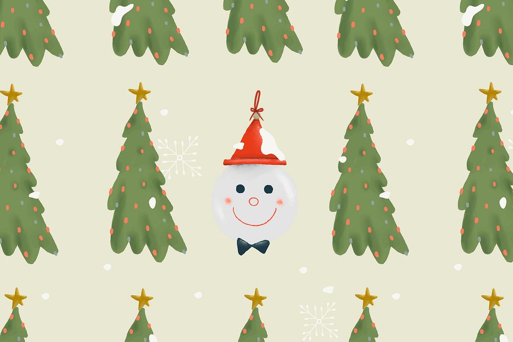 Christmas seamless pattern background, cute holidays season illustration vector