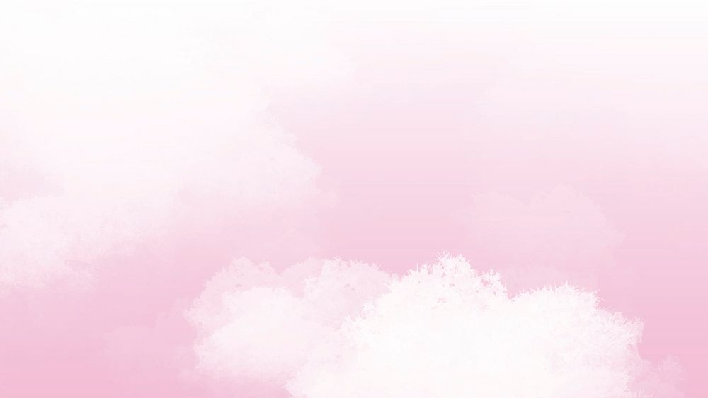 Pink cloudy sky desktop wallpaper background vector