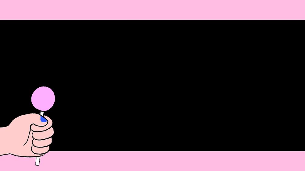 Lollipop border desktop wallpaper, pink border with black background vector