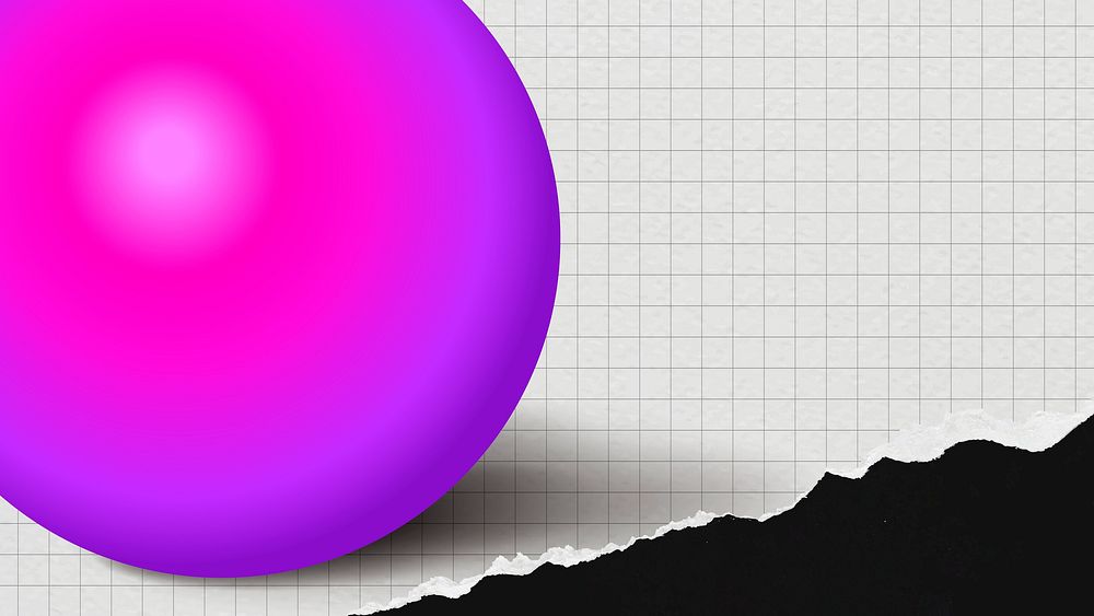 Aesthetic pink HD wallpaper, 3D sphere shape