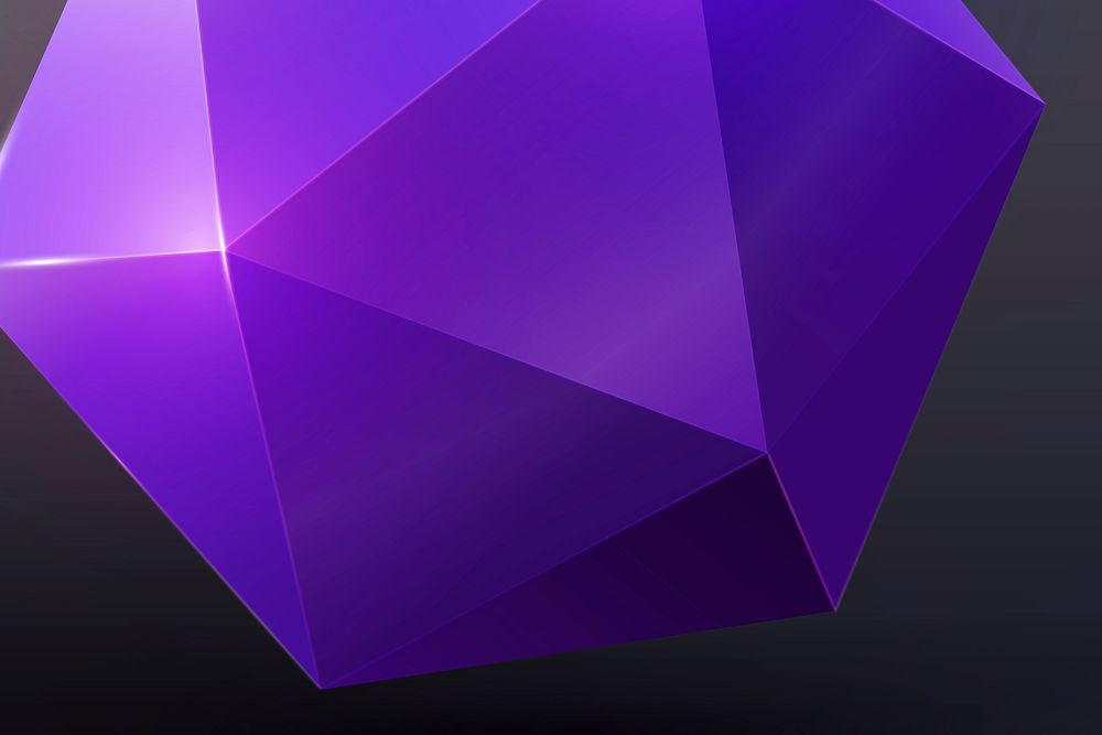 Purple prism background, shiny 3D rendered shape vector
