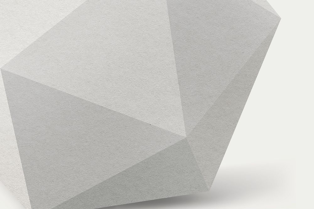 Gray prism background, 3D geometric shape