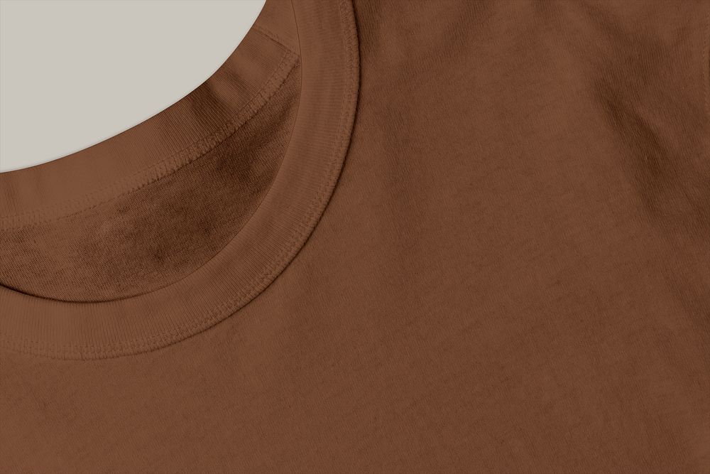 Brown t-shirt, casual unisex fashion with blank design space