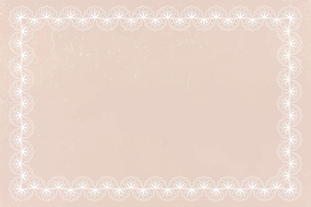 Lace frame background, pink blue floral vintage design vector